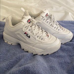 Fila Women’s Disruptor 2 Premium Sneakers (White)